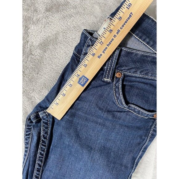True Religion Women’s Jeans Size 30 Made in USA Low-Rise Skinny Dark Wash Denim - Picture 6 of 13